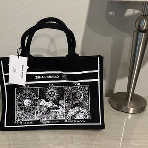 Zuhair Murad Black Artistic Tote Bag